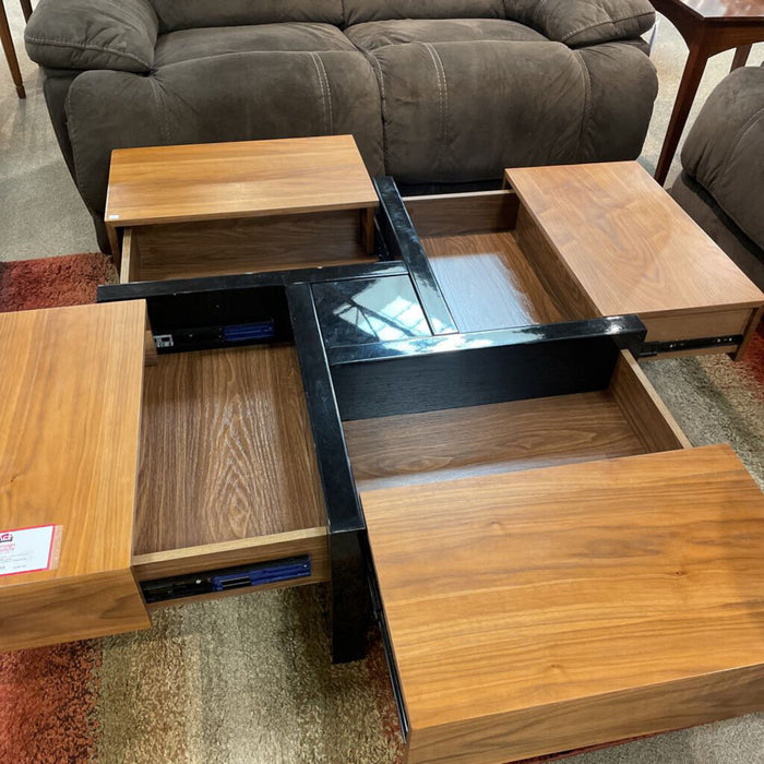 Large Wood/Metal Coffee Table(ATH)