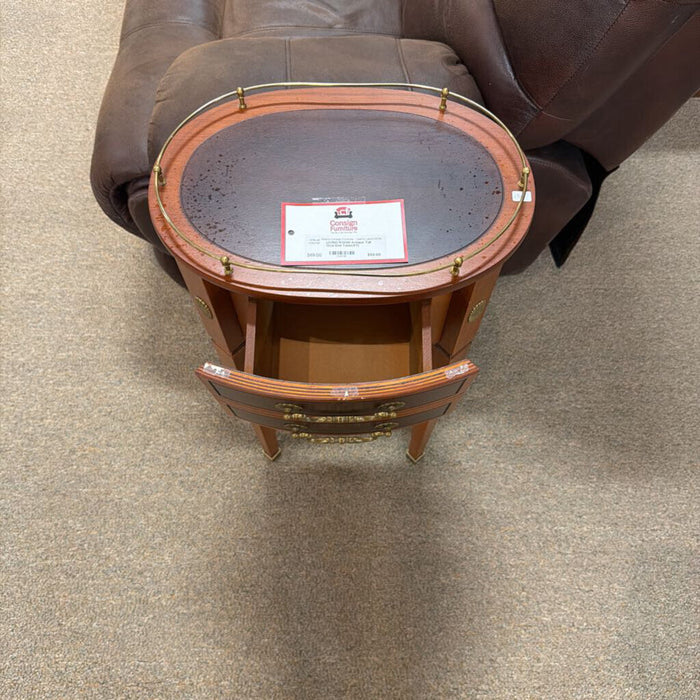 Antique Tall Oval End Table(AT)
