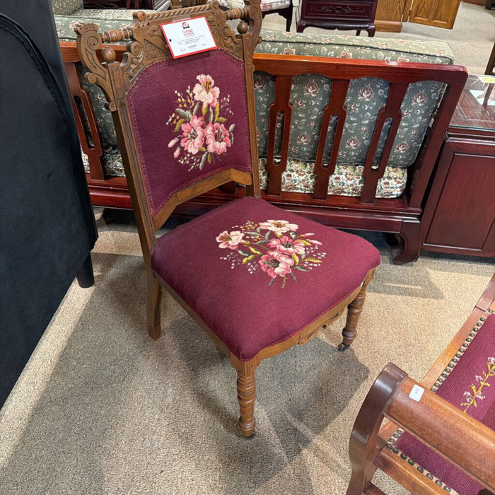 Red Fabric Upholstered Chair(KL)