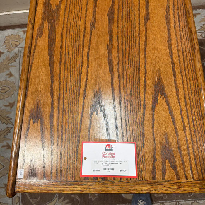 2-Drawer Oak File Cabinet(SK)