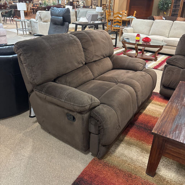 Brown Microfiber Manuel Reclining LS (AMK)