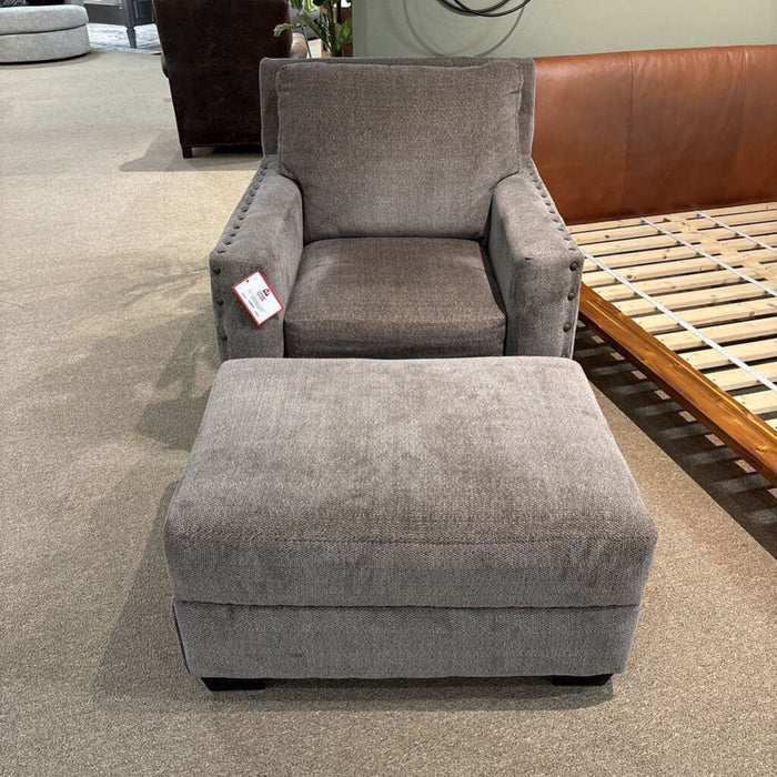 NH Grey Fabric Armchair w/ Otto(ATH)