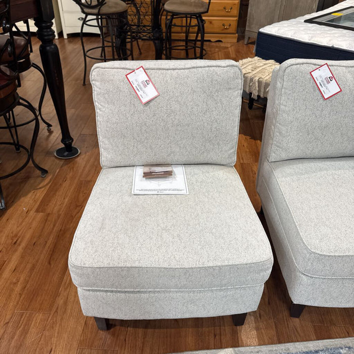 Grey Fabric Armless Chair(TI)