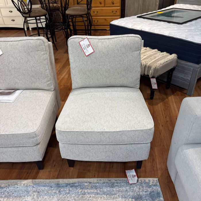 Grey Fabric Armless Chair(TI)