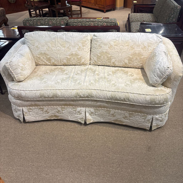 Tan/White Paisley Sofa(BAH)