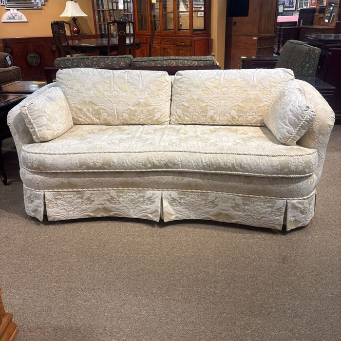 Tan/White Paisley Sofa(BAH)
