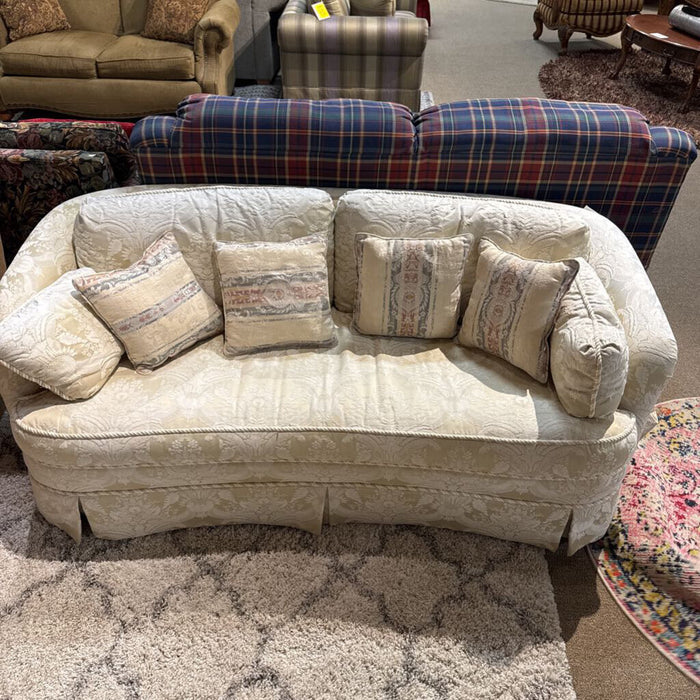 Tan/White Paisley Sofa(BAH)