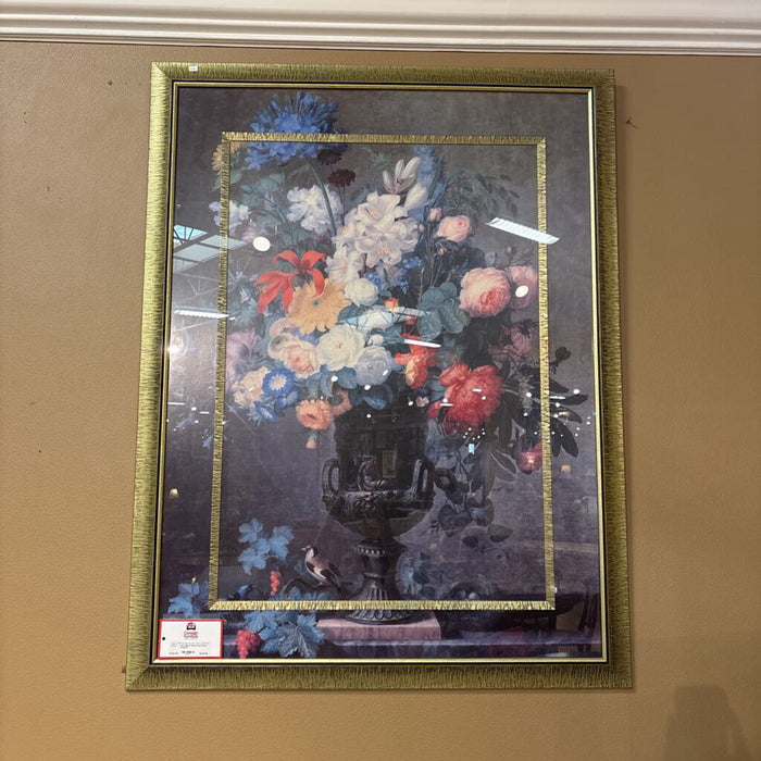 Gold Framed Large Floral Art(BTK)