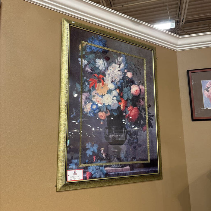 Gold Framed Large Floral Art(BTK)