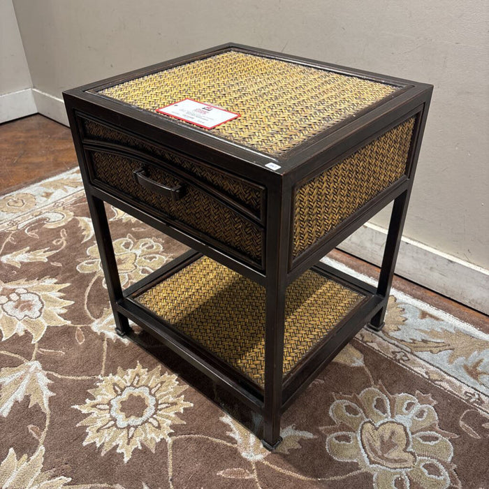1-Drawer Wicker/Metal Nightstand(BHA)