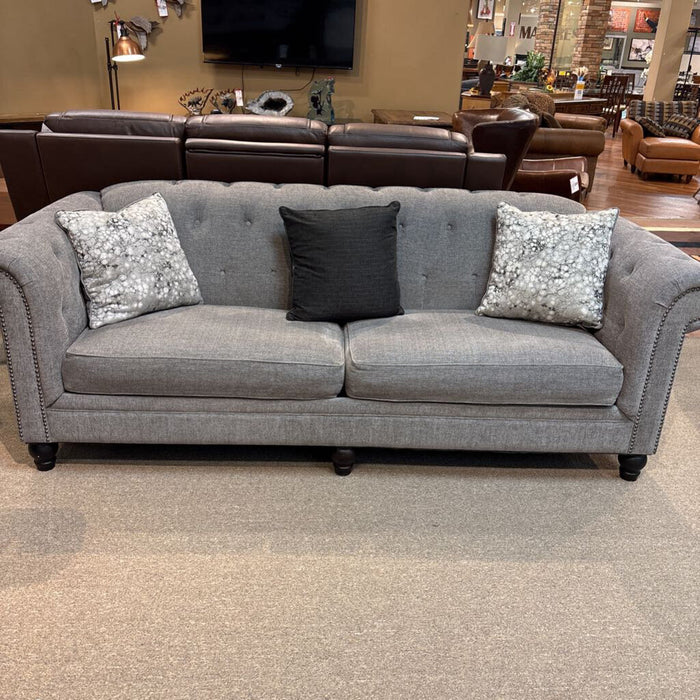 Tufted Grey Lena Sofa(KHK)