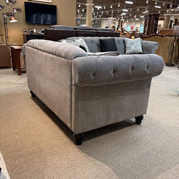 Tufted Grey Lena Loveseat(ATH)
