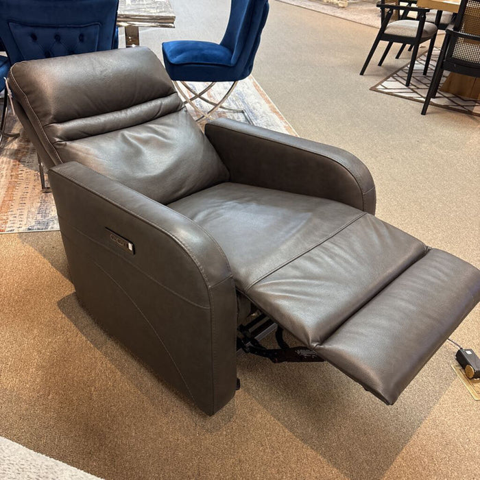 Grey Powered Leather Recliner(KLH)
