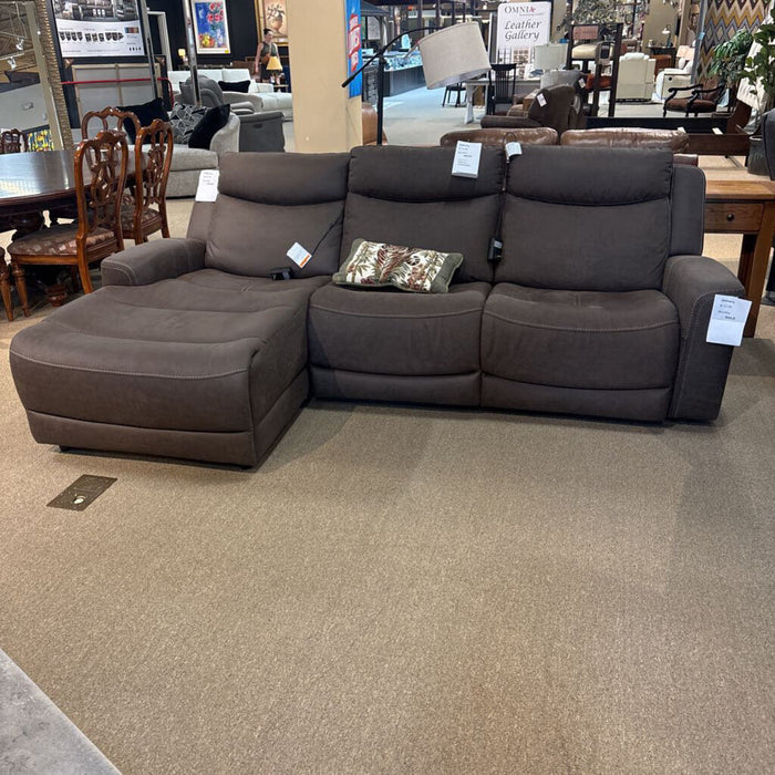 2PC Reclining Grey Chaise/Sofa(MKH)