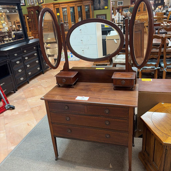 Antique Dresser w/ Foldout Mirror(BAH)