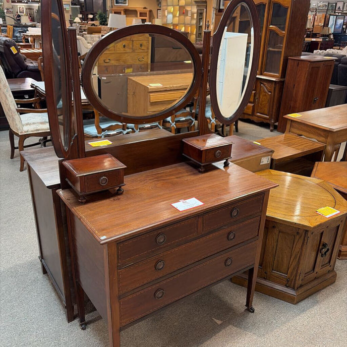 Antique Dresser w/ Foldout Mirror(BAH)