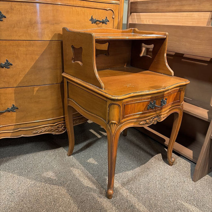 2-Tier Antique 1-Drawer Nightstand(AT)