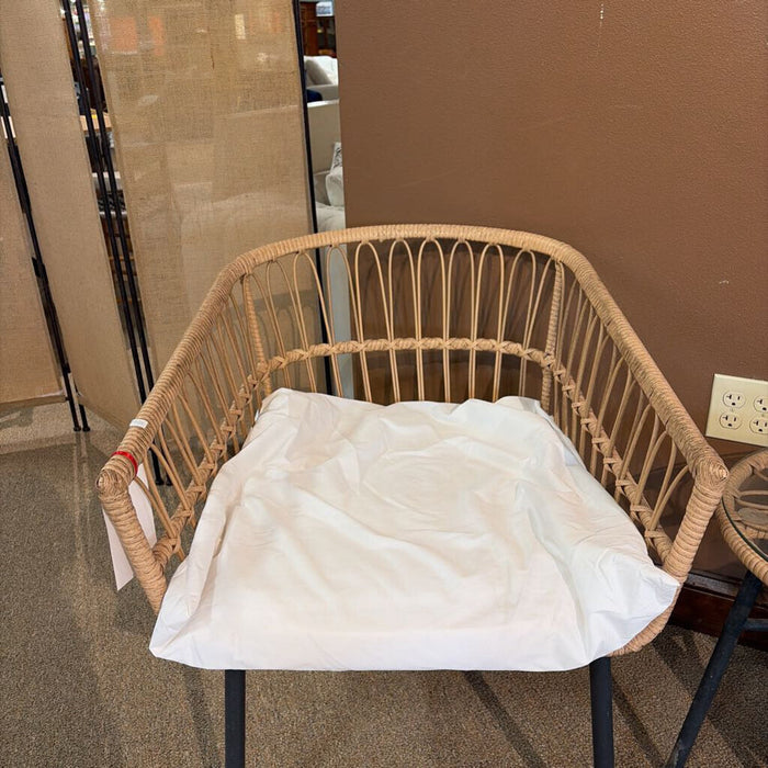 S/2 Metal + Wicker Chairs (SK)