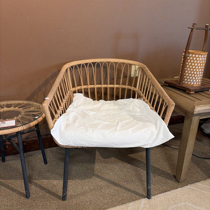 S/2 Metal + Wicker Chairs (SK)