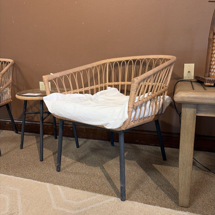 S/2 Metal + Wicker Chairs (SK)