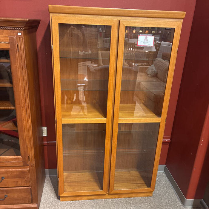 LW 2 Door Glass Shelf Curio (KHK)