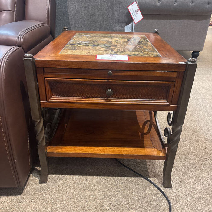 Square DW Stone End Table (KL)