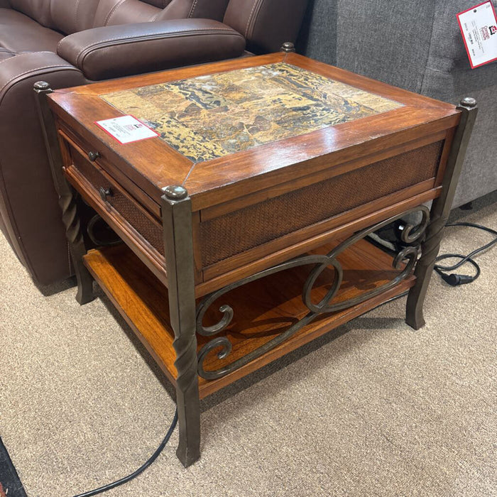 Square DW Stone End Table (KL)