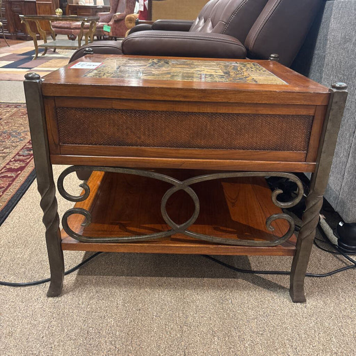 Square DW Stone End Table (KL)