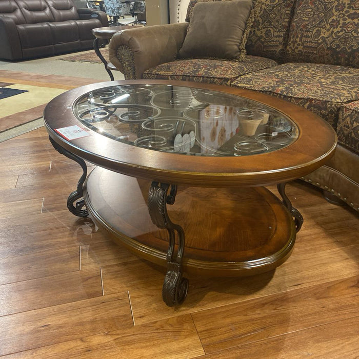 GT Inlay DW 2 Tier Oval Coffee Table (BAH)