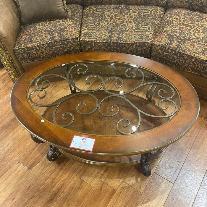 GT Inlay DW 2 Tier Oval Coffee Table (BAH)