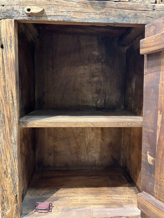 Rustic Wood 4 Door 4 Drawer Side Cabinet (KLH)