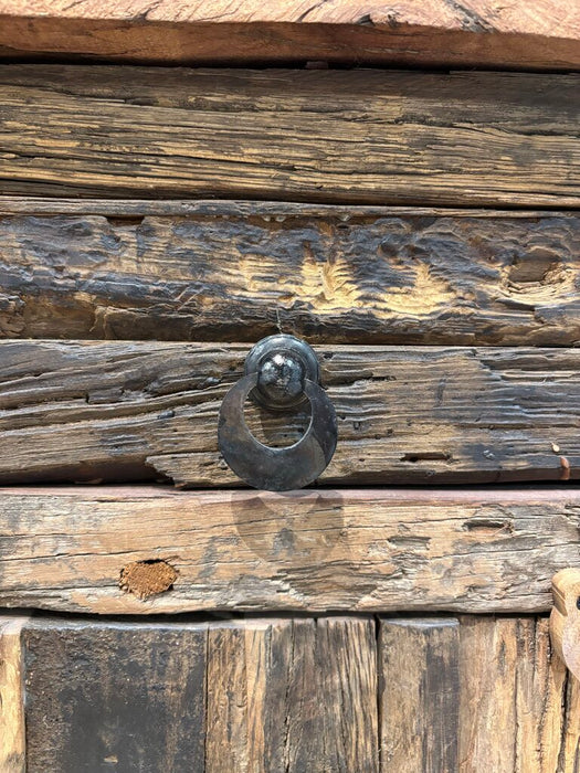 Rustic Wood 4 Door 4 Drawer Side Cabinet (KLH)