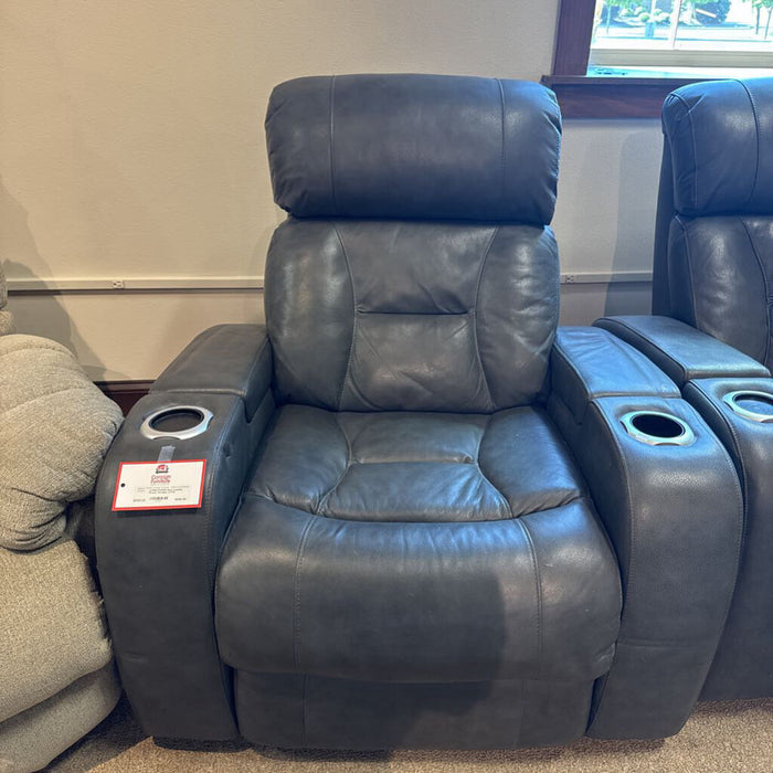 Grey Leather Power Recliner (CTH)