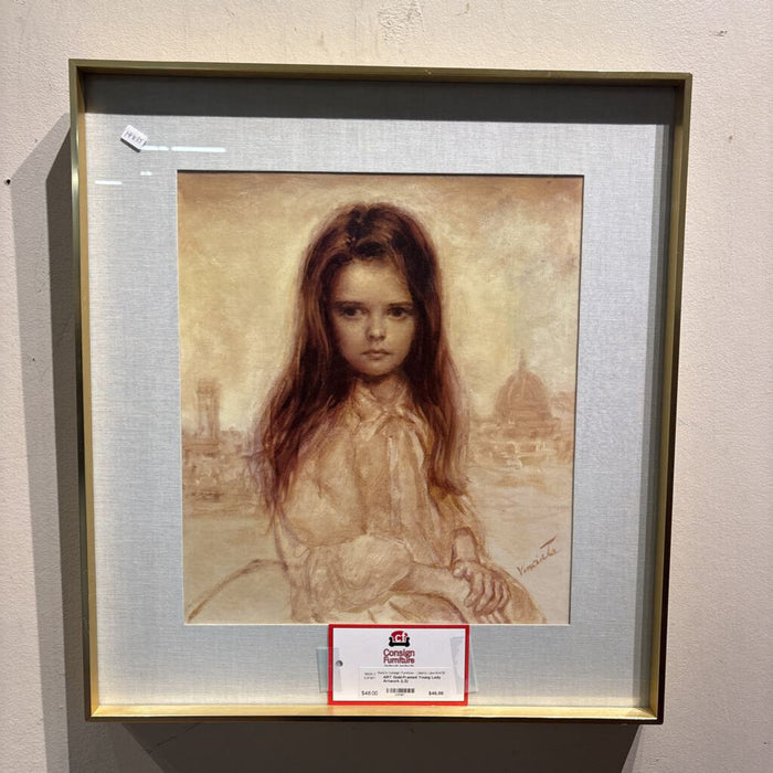 Gold-Framed Young Lady Artwork (LS)