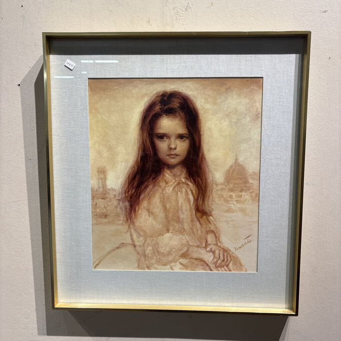 Gold-Framed Young Lady Artwork (LS)