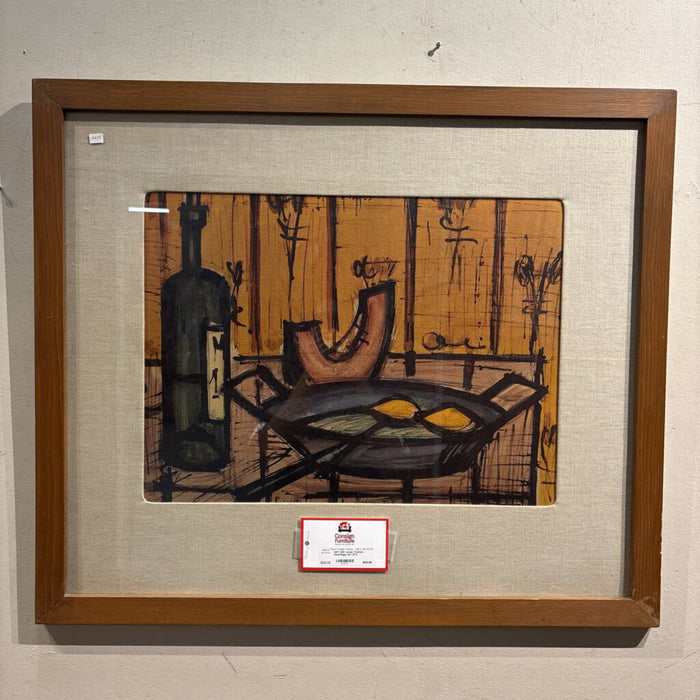 DW Larger Framed Wine/Eggs Art (AT)