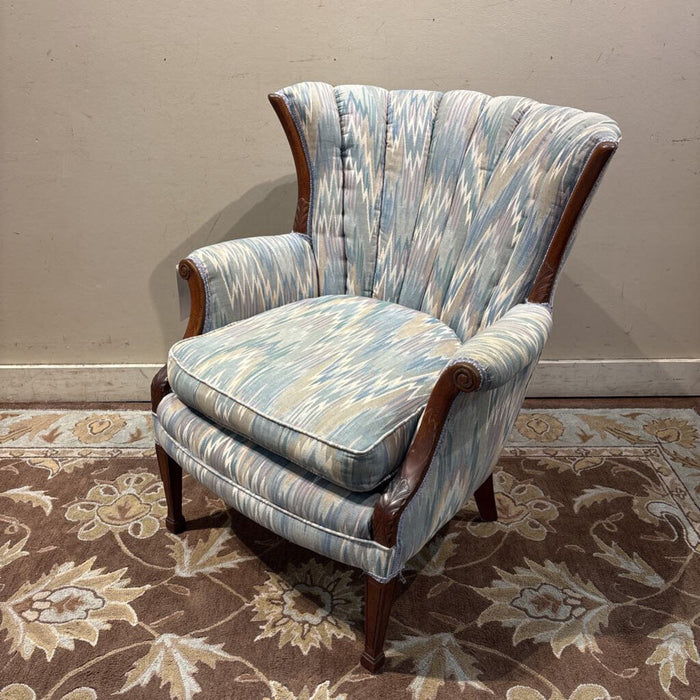 Wood Trim Fabric Patterned Ch (IA)