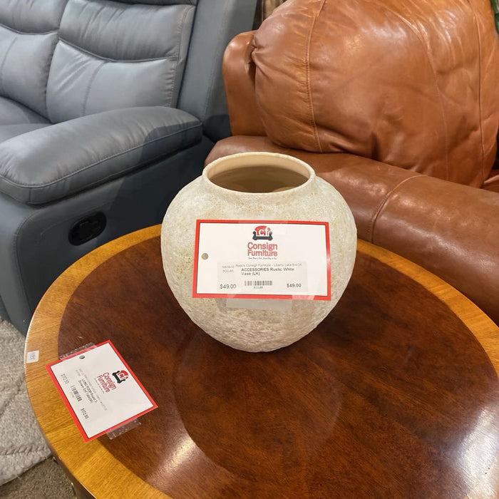 Rustic White Vase (LK)