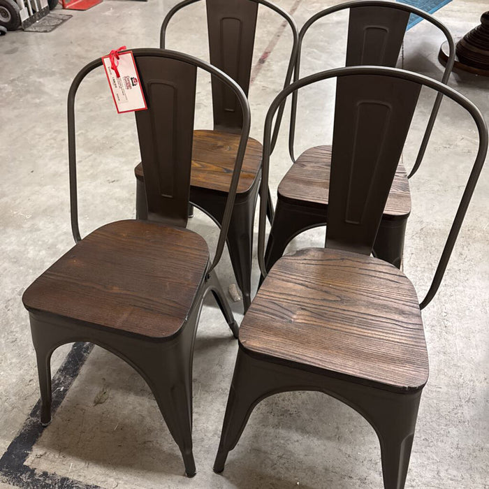 Set/4 Metal Dining Chairs (IH)