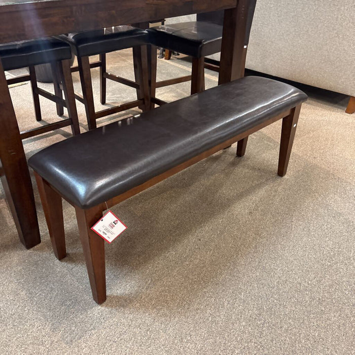 Brown Leather Bench (Long) (TI)