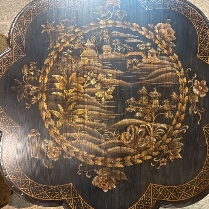 Ornate DW Pedestal End Table (SK)
