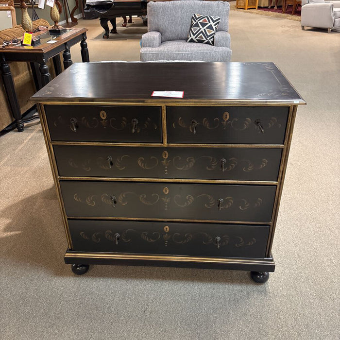 Black Painted 5-Drawer Dresser (BTK)