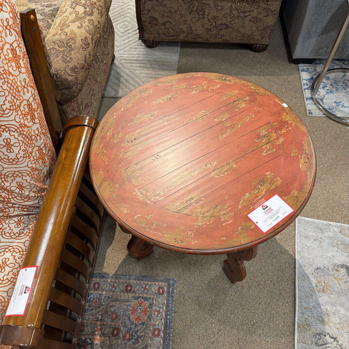 Antique Red Double End Table (SK)