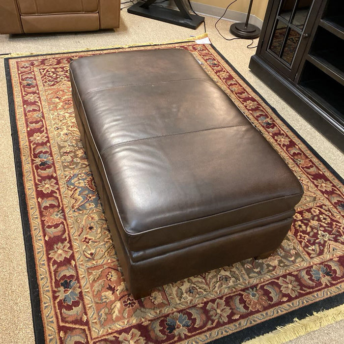 Brown Leather Ottoman/Bench (CI)