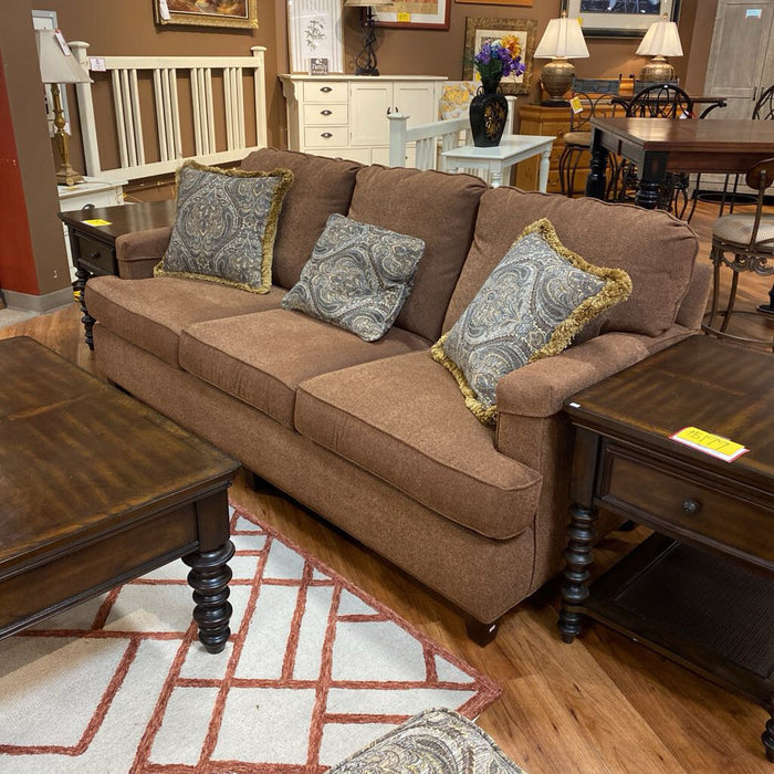 Brown Fabric Sofa (LSH)