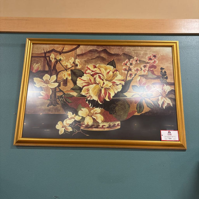 Asian Floral Dish Artwork (TI)
