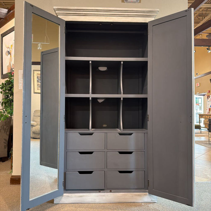 White 2-Door Hooker Cabinet(LCLH)