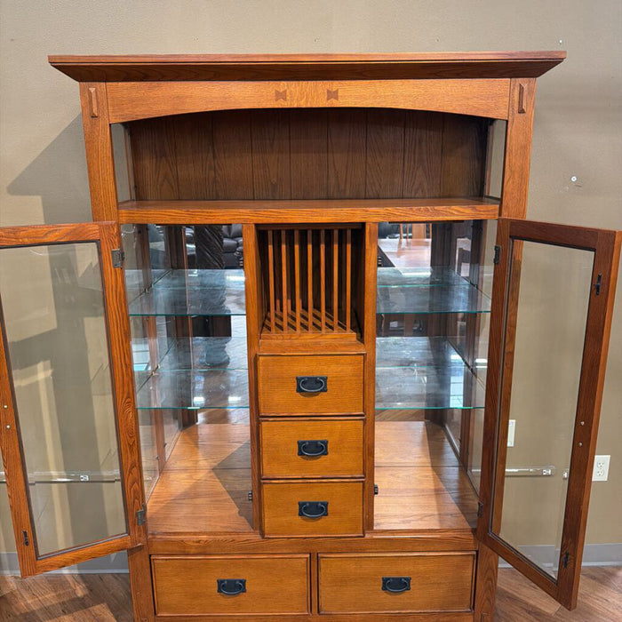 1PC Mission-Style 2-Door Curio(ATH)