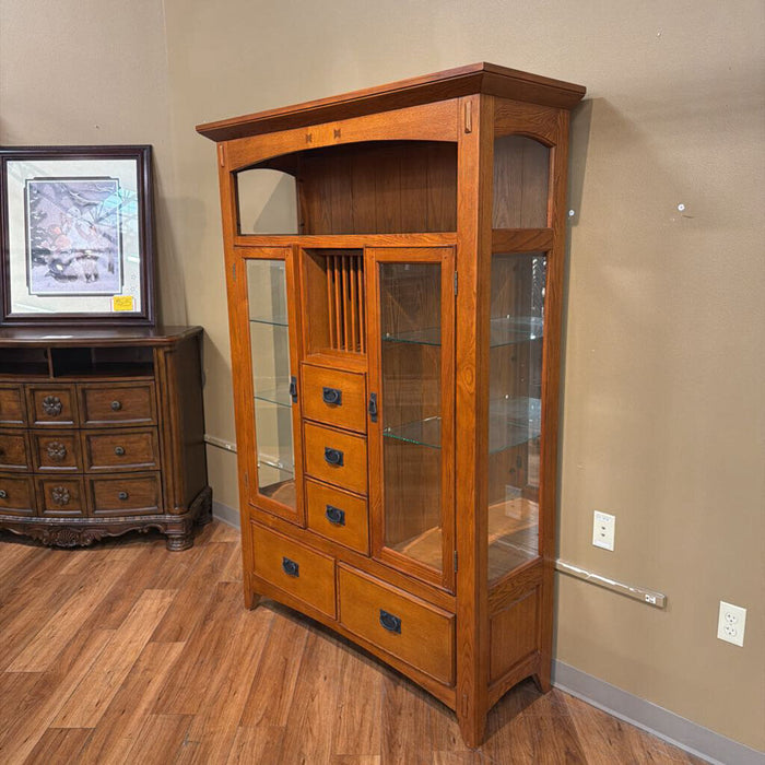 1PC Mission-Style 2-Door Curio(ATH)