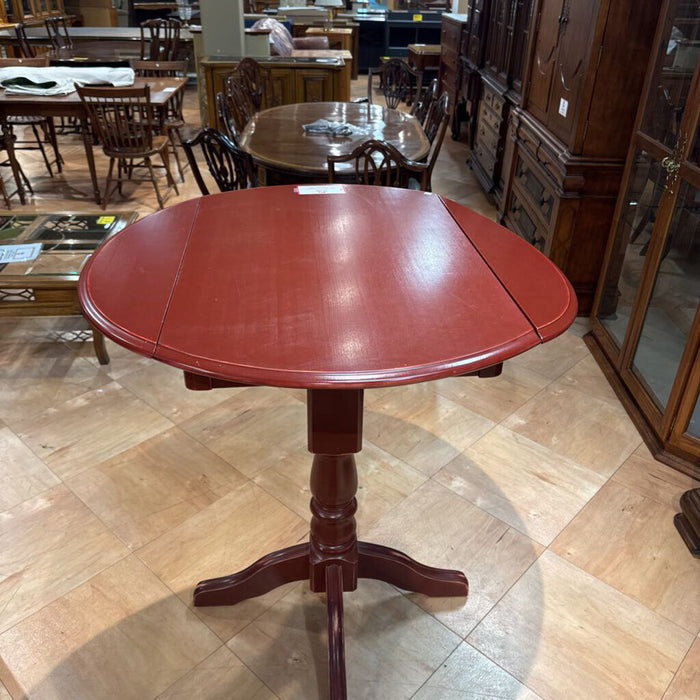 Red Dropleaf Pub Table w/ 2 Stools(BTK)